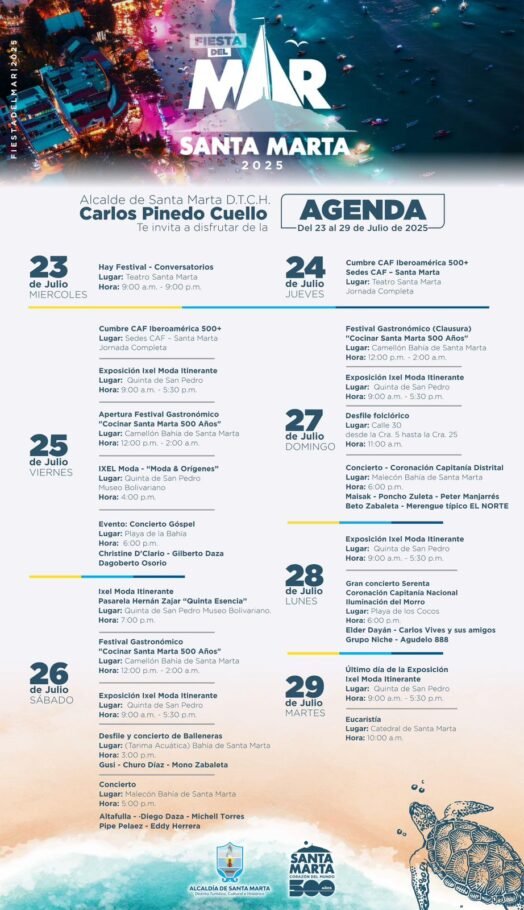 Cultura, moda y sabor para la gran fiesta de los 500 años de Santa Marta