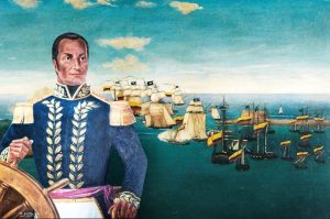 El Almirante Padilla, héroe naval colombiano.