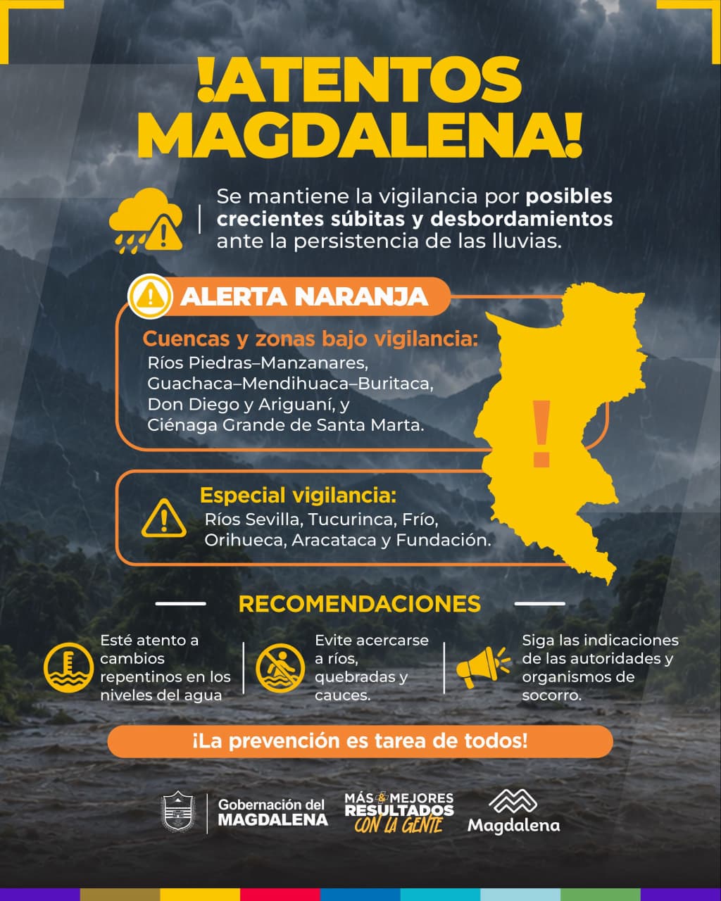 Las lluvias comenzar a crear problemas en el Magdalena.