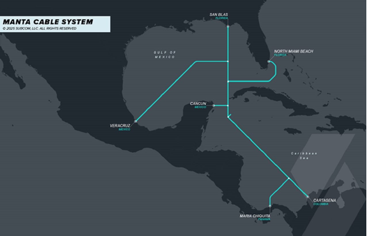 Manta: el cable submarino que revolucionará la conectividad en América, entre la Florida y Cartagena