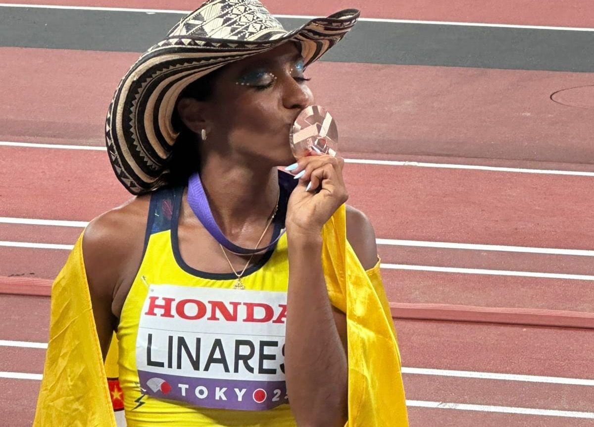 La cesarense Natalia Linares, medalla de bronce para Colombia en mundial de Atletismo en Tokio