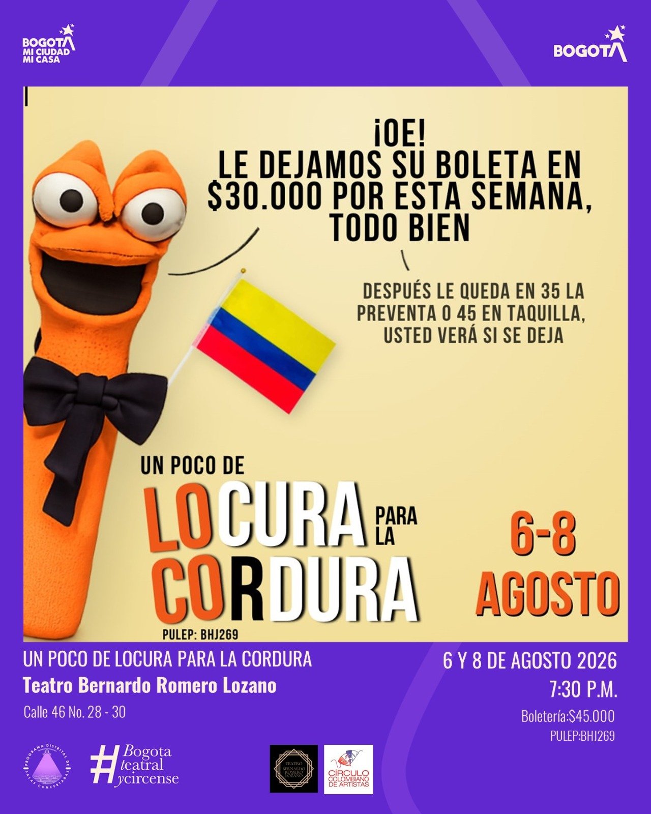 Un poco de locura para la cordura