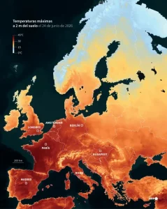 Al menos 150 millones de personas en Europa expuestas este viernes a más de 35 ºC