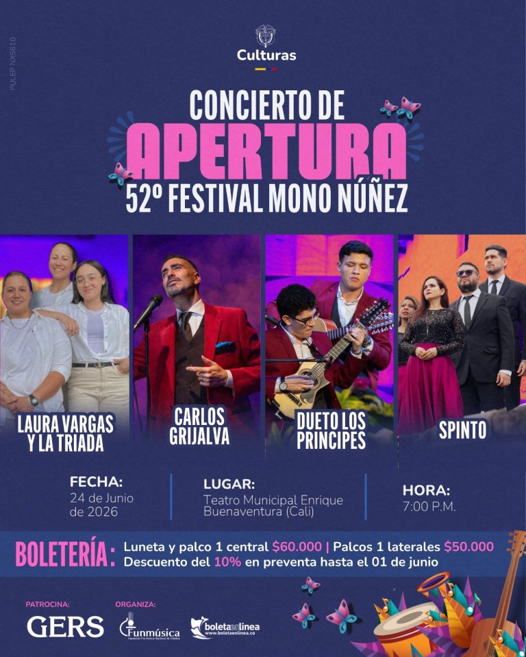 Ganadores del Mono Núñez abrirán el festival con una gala especial en Cali