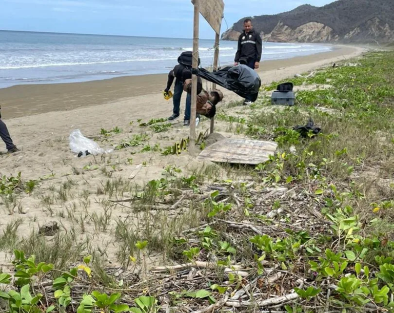 Horror en Ecuador: cinco cabezas humanas aparecen colgadas en una playa