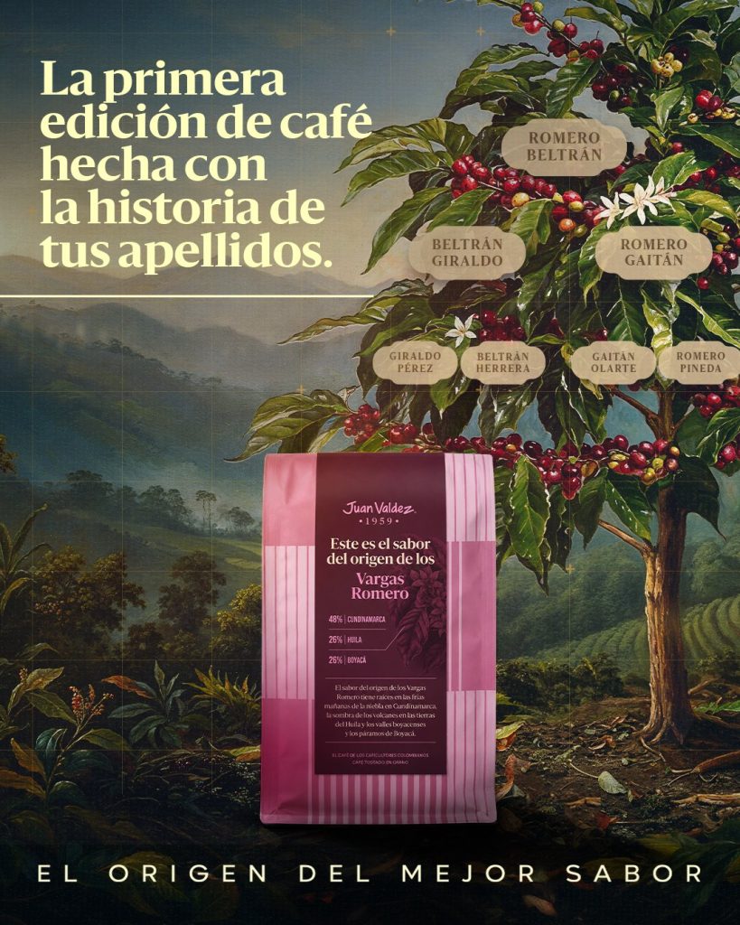 Juan Valdez usa IA para crear cafés basados en los apellidos de los colombianos