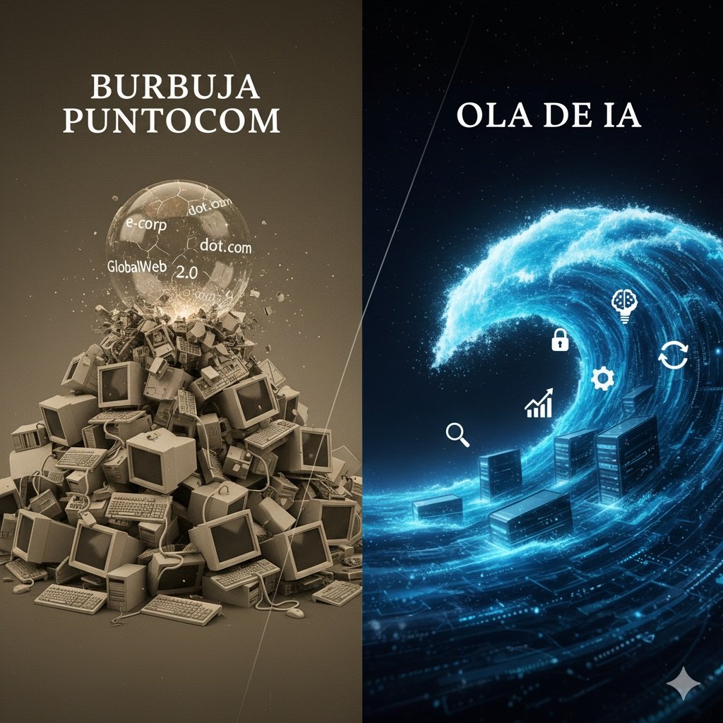 La IA frente a la burbuja puntocom: 8 razones por las que la ola de la IA es diferente