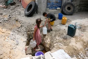 La sed se suma al hambre y agrava más la situación de habitantes de Gaza