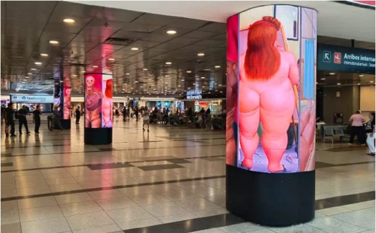 Obras de Fernando Botero ahora en el aeropuerto Ezeiza de Buenos Aires