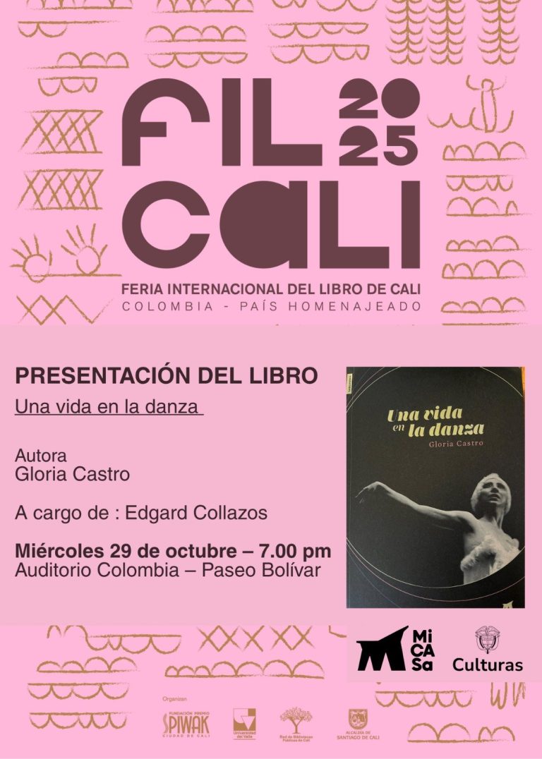 “Una Vida en la Danza”, de Gloria Castro, será lanzado el 29 en Cali