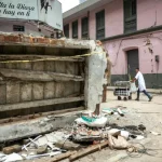 Desolación tras el terremoto.